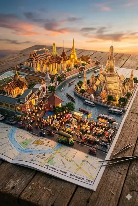 3D miniature three-dimensional city scene paper art model
