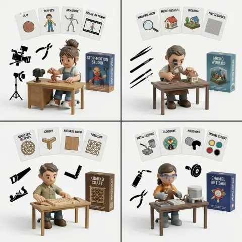 3D trendy figure art style poster generation