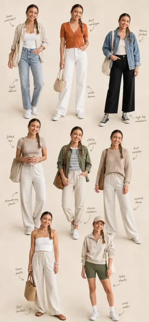 8 creative collages for full body casual outfits