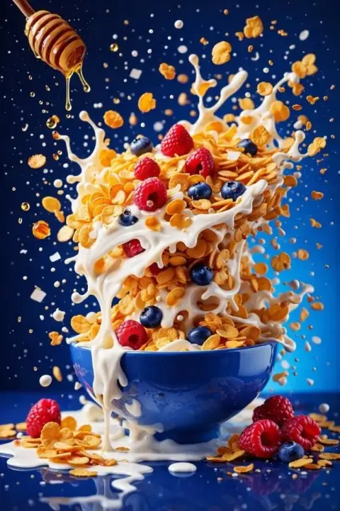 8K extremely detailed commercial food high-speed photography moments