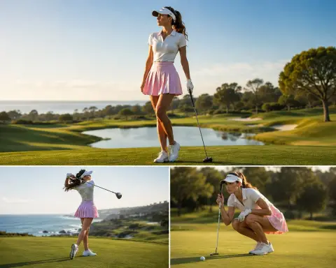 8K ultra-realistic female golf sports photos