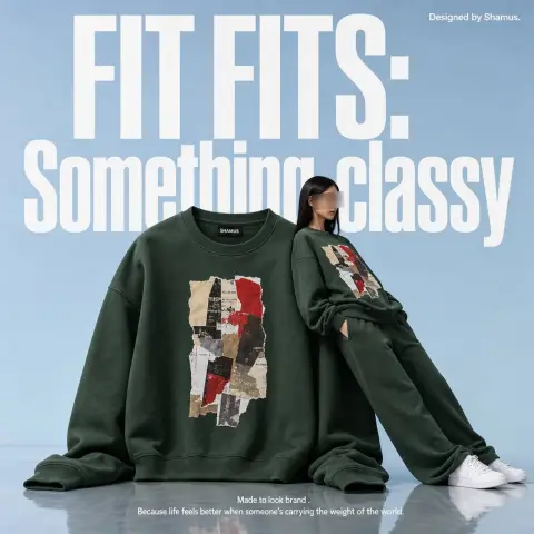 90s style high end streetwear poster