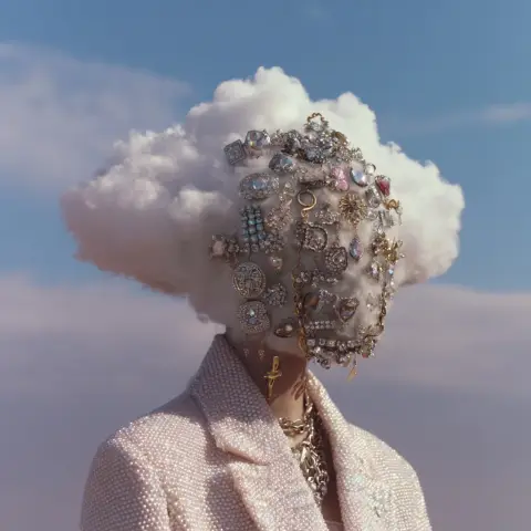A cloud wearing fashion accessories ☁️🎀