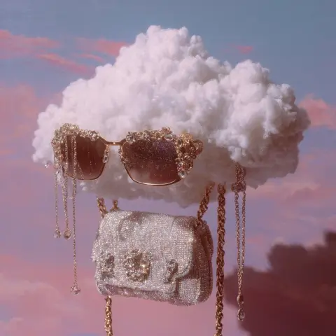A cloud wearing fashion accessories ☁️🎀