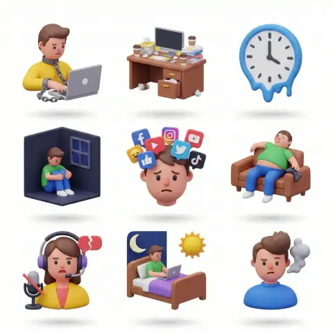 A collection of colorful 3D icons with great sense of design