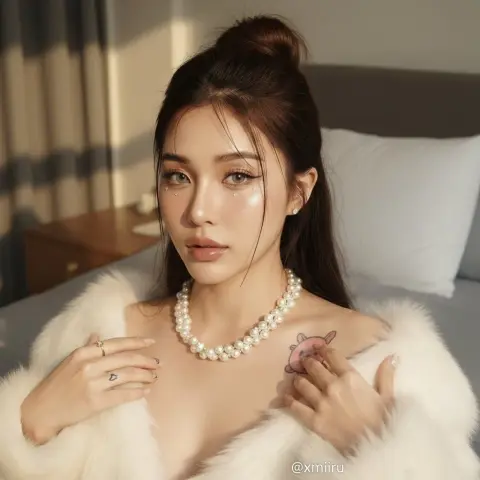 A fair-skinned beauty carved by the golden light of the morning sun