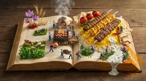A flavor encyclopedia in a microscopic pop-up book