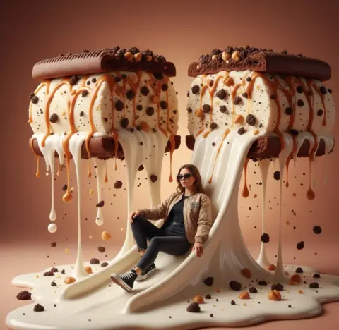 A surreal glide in a dessert fantasy