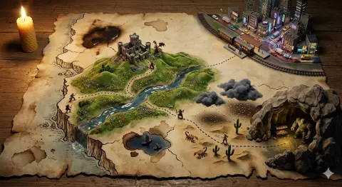 A three-dimensional adventure treasure hunt that jumps out of the page