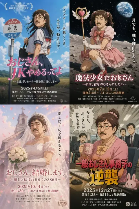 Absurd and surreal poster of a cross-dressing man