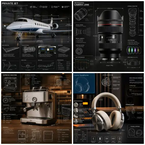Advanced product technical infographic design