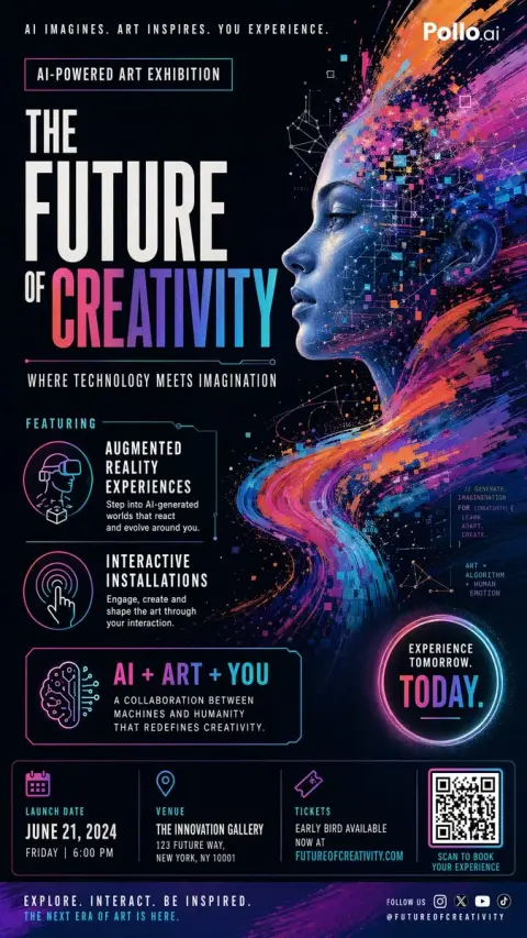 AI Art Exhibition Visual Poster Design