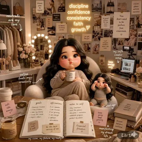AI stand-in room reveals the aesthetic scrapbook of female creators