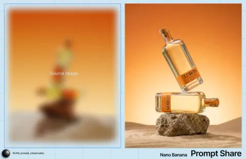 Amber glass bottle suspended on sand and gravel