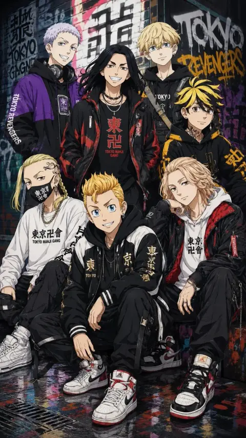 An epic collection of trendy street anime characters