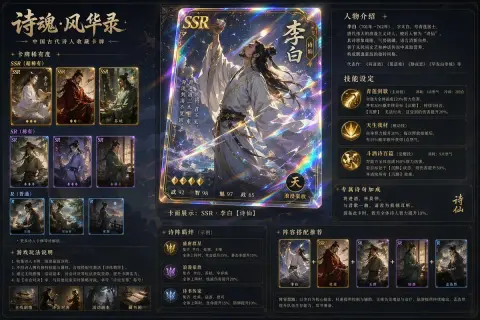 Ancient Poet Laser Collection Card