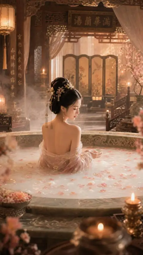 Ancient style beauty luxurious milk bath