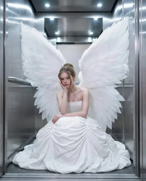 Angel in the Elevator Portrait