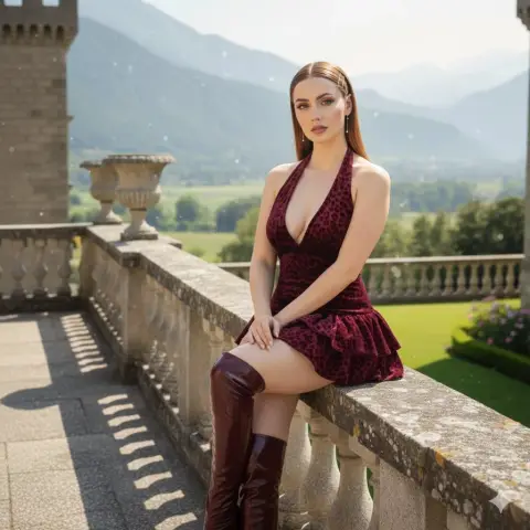 Anna's red velvet retro villa blockbuster