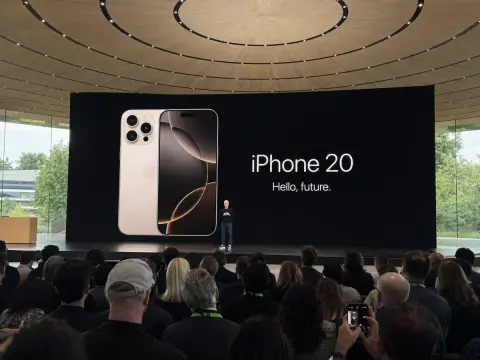Apple Park watches Cook launch new phone from a distance