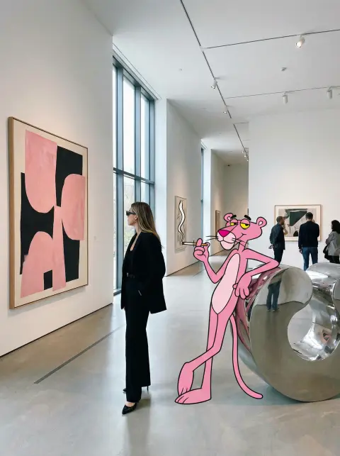 Art Gallery with Pink Panther