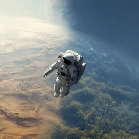 Astronaut facing Half and Half...❤
made on Inspova @inspova_ai 
#aiwork #aiartist #aidesign