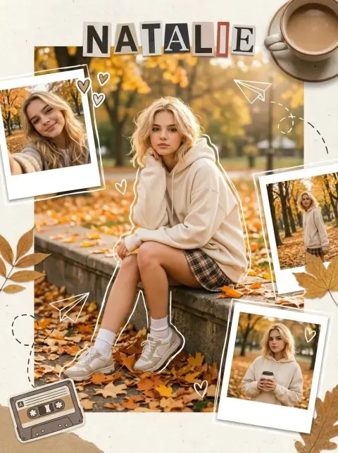 Autumn Scrapbook Collage  (customisable)