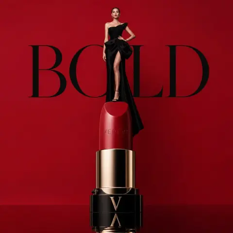 Avant-garde luxury beauty advertising campaign