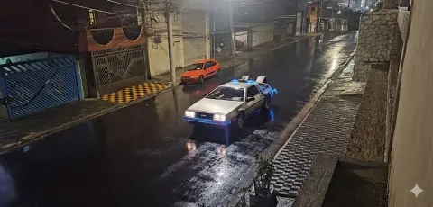 Back to the future DeLorean wows the streets