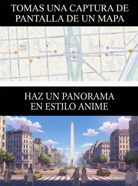 Beautiful anime style panoramic landscapes