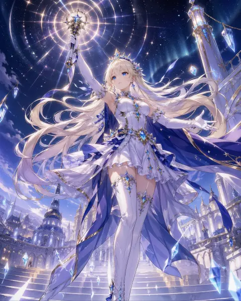 Beautiful idol hero anime key visual