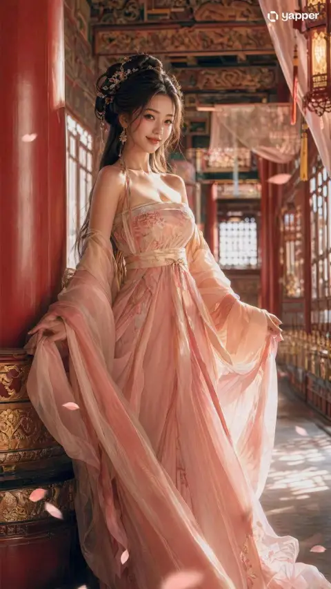 Beautiful Tang-style Hanfu palace blockbuster