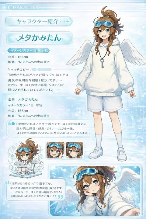Beautiful two-dimensional character introduction web page