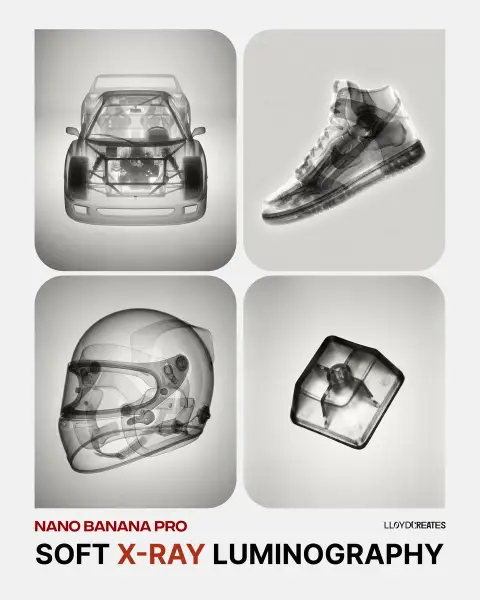 Black and white X-ray pomegranate photography under ethereal light and shadow