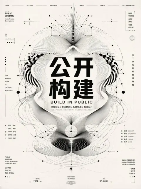 Black and white optical abstract concept poster design