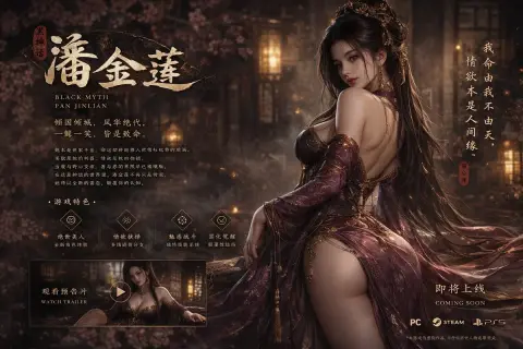 Black Myth Pan Jinlian’s beautiful game cover
