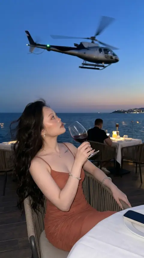 Blue Hour Opulence: Seaside Luxury Restaurant Quick Shot