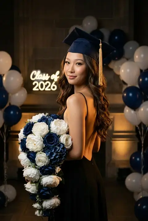 Bouquet Graduation w School Pride