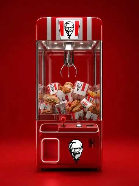 Brand customized futuristic advanced claw machine 3D rendering