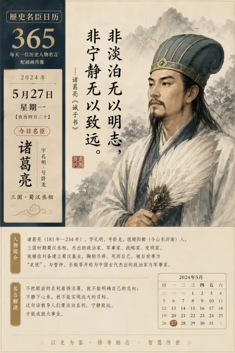 Calendar Illustration Collection of Historical Officials