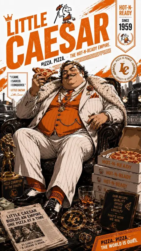 Chicago mafia style pizza brand crossover movie poster