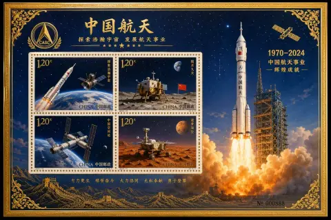 China Aerospace Commemorative Hot Stamps
