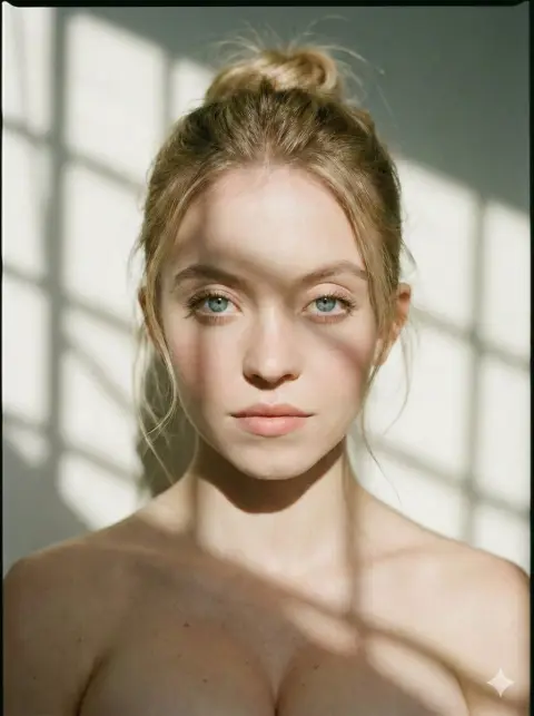 Cinematic light and shadow portrait photography
