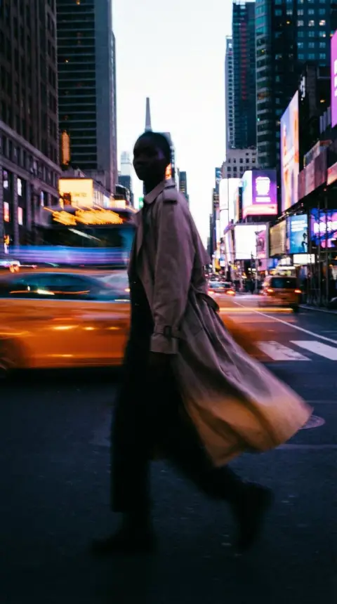Cinematic motion blur fashion portraits