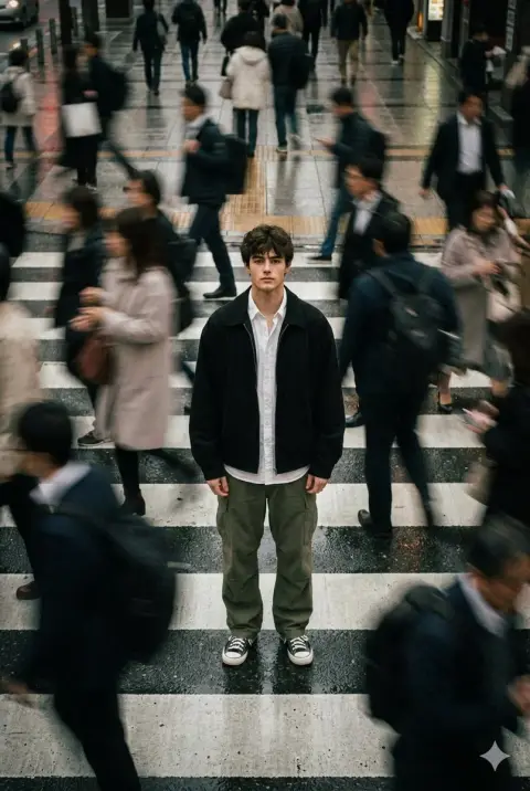 Cinematic street portraits captured in moments in the hustle and bustle of the city