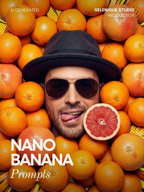Citrus pop art surreal men's fashion shoot