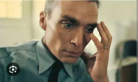 Close-up of Oppenheimer's extreme anxiety