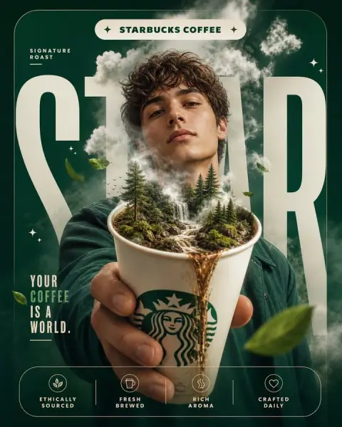 Coffee poster creativity and design