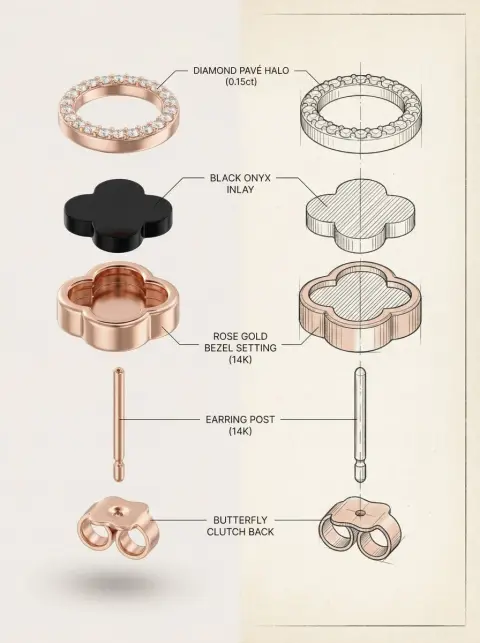 Comparative design of suspended explosion diagram and blueprint