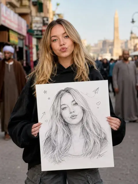 Creative street portraits and character sketch posters
